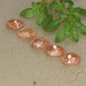 3.60 карата, натуральный Имбирь апельсин Солнечный Камень, Огранка Овал, Полупрозрачный