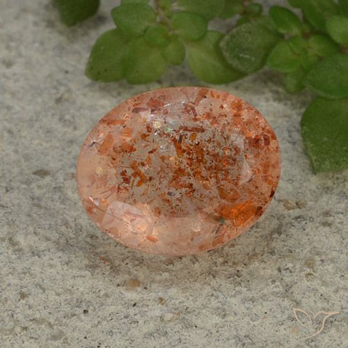 4.14ct Натуральный Грейпфрут Апельсин Солнечный камень, Овал, Полупрозрачный