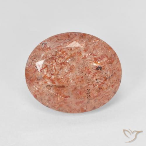 4.62ct Натуральный Грейпфрут Апельсин Солнечный камень, Овал, Полупрозрачный