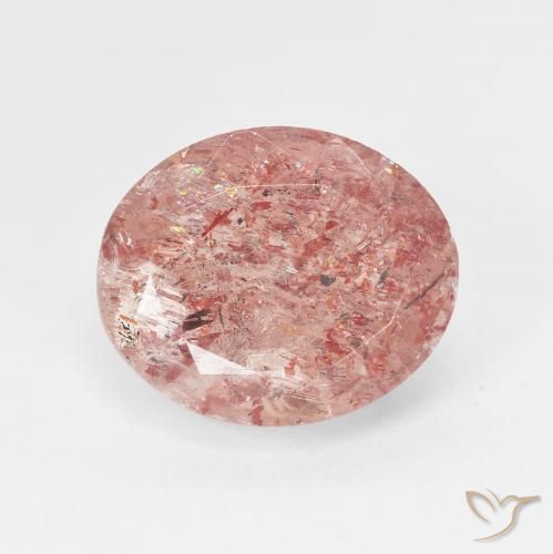 5.01ct Натуральный Оттенки розового Солнечный камень, Овал, Полупрозрачный