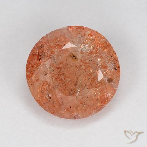 4.55ct Натуральный Грейпфрут Апельсин Солнечный камень, Круглый, Полупрозрачный
