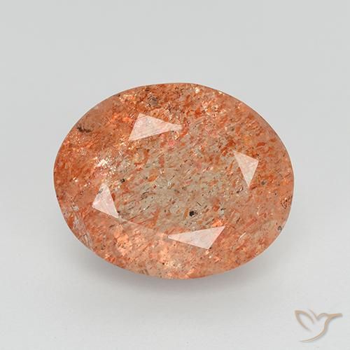 3.34ct Натуральный Имбирь апельсин Солнечный камень, Овал, Прозрачный