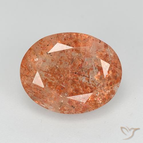 3.84ct Натуральный Средний апельсин Солнечный камень, Овал, Прозрачный