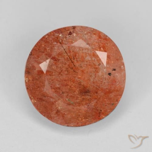 4.86ct Натуральный Грейпфрут Апельсин Солнечный камень, Круглый, Полупрозрачный