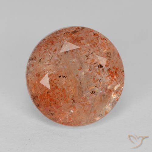 4.41ct Натуральный Средний апельсин Солнечный камень, Круглый, Полупрозрачный