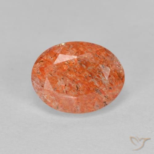 1.41ct Натуральный Грейпфрут Апельсин Солнечный камень, Овал, Полупрозрачный