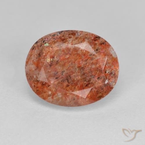 3.40ct Натуральный Теплый апельсин Солнечный камень, Овал, Полупрозрачный