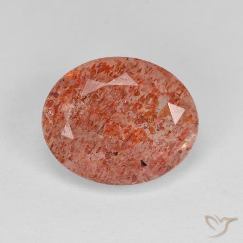 3.03ct Натуральный Средний апельсин Солнечный камень, Овал, Прозрачный