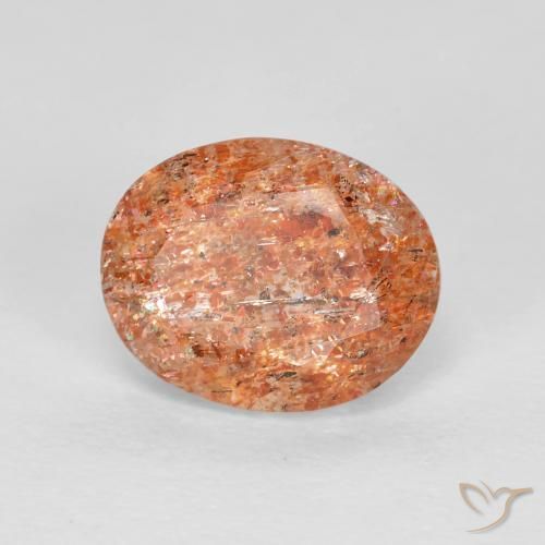 2.62ct Натуральный Средний апельсин Солнечный камень, Овал, Прозрачный