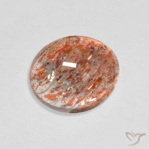 2.17ct Натуральный Красновато-оранжевый Солнечный камень, Овал, Полупрозрачный