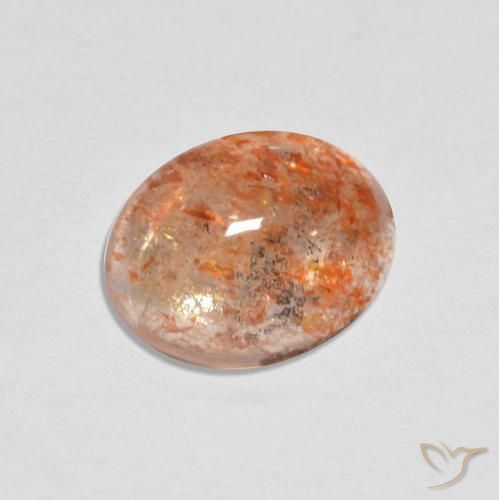1.68ct Натуральный Имбирь апельсин Солнечный камень, Овал, Полупрозрачный