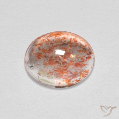 1.71ct Натуральный Красновато-оранжевый Солнечный камень, Овал, Полупрозрачный