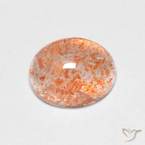 1.51ct Натуральный Средний апельсин Солнечный камень, Овал, Полупрозрачный