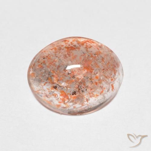 1.91ct Натуральный Светло-оранжевый Солнечный камень, Овал, Полупрозрачный