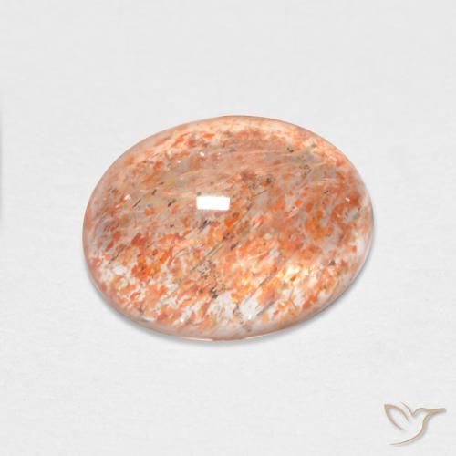 1.68ct Натуральный Имбирь апельсин Солнечный камень, Овал, Полупрозрачный