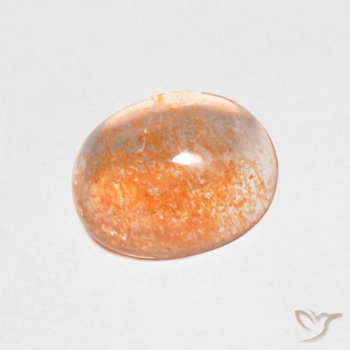 1.46 карата, натуральный Medium Light-Orange Солнечный камень, Овал, Полупрозрачный