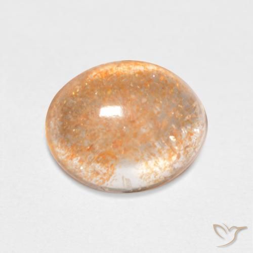 2.01ct Натуральный Medium Light-Orange Солнечный камень, Овал, Полупрозрачный