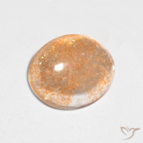 2.01 карата, натуральный Medium Light-Orange Солнечный камень, Овал, Полупрозрачный