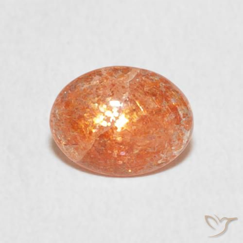 0.88ct Натуральный Имбирь апельсин Солнечный камень, Овал, Полупрозрачный