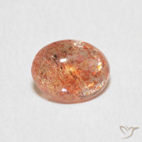 0.77ct Натуральный Имбирь апельсин Солнечный камень, Овал, Полупрозрачный