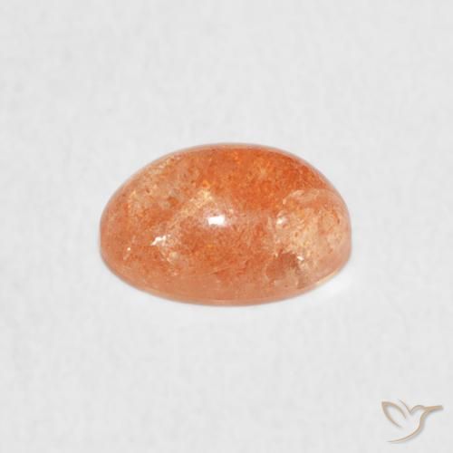 1.08 карата, натуральный Medium Light-Orange Солнечный камень, Овал, Полупрозрачный