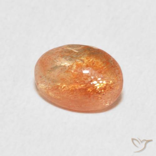 0.94 карата, натуральный Medium Light-Orange Солнечный камень, Овал, Полупрозрачный