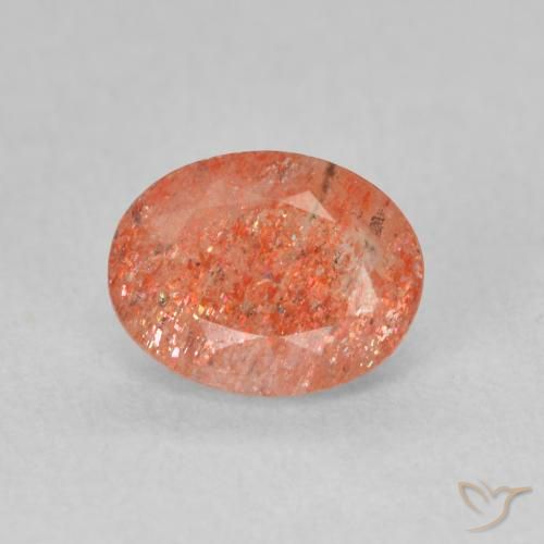 1.18ct Натуральный Имбирь апельсин Солнечный камень, Овал, Полупрозрачный