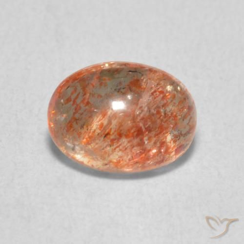 1.17ct Натуральный Имбирь апельсин Солнечный камень, Овал, Полупрозрачный