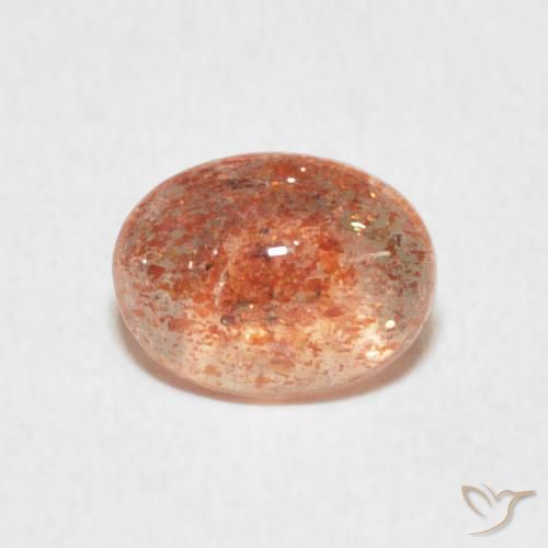 1.16ct Натуральный Средний апельсин Солнечный камень, Овал, Полупрозрачный