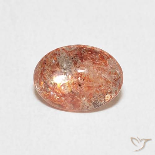 0.91ct Натуральный Грейпфрут Апельсин Солнечный камень, Овал, Полупрозрачный