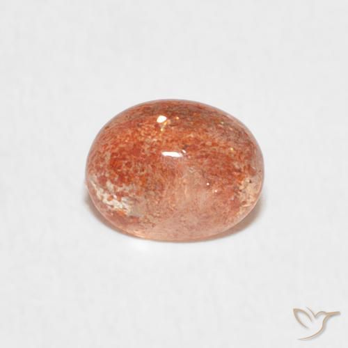 0.81ct Натуральный Грейпфрут Апельсин Солнечный камень, Овал, Полупрозрачный