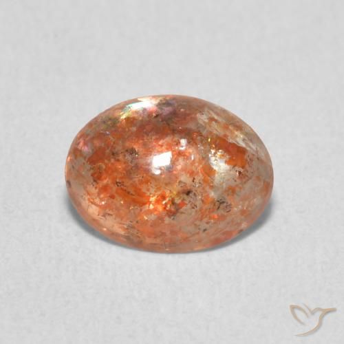 0.86ct Натуральный Имбирь апельсин Солнечный камень, Овал, Полупрозрачный