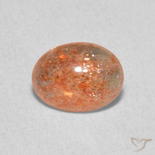 0.93ct Натуральный Имбирь апельсин Солнечный камень, Овал, Полупрозрачный