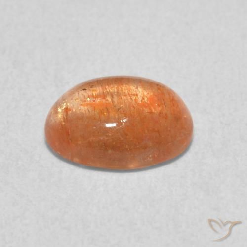 1.26 карата, натуральный Medium Light-Orange Солнечный камень, Овал, Полупрозрачный