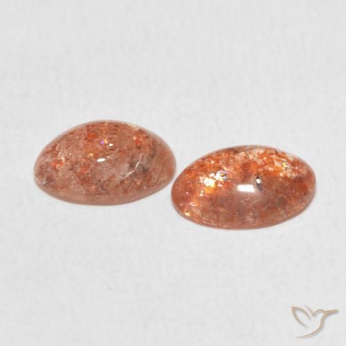 1.83 карата, натуральный Medium Light-Orange Солнечный камень, Овал, Полупрозрачный