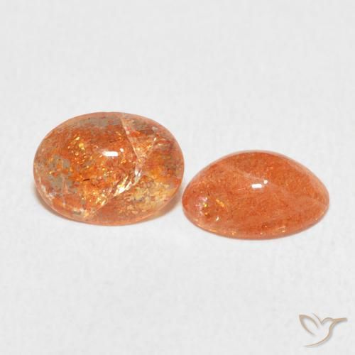 1.88 карата, натуральный Medium Light-Orange Солнечный камень, Овал, Полупрозрачный