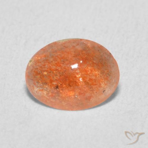 0.87ct Натуральный Ям Апельсин Солнечный камень, Овал, Полупрозрачный