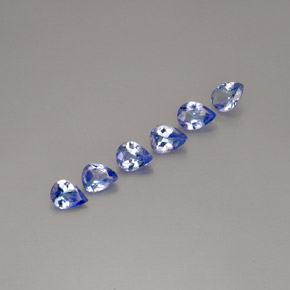  карата, натуральный Фиолетово-синий Танзанит, Форма груши, Чистота VS