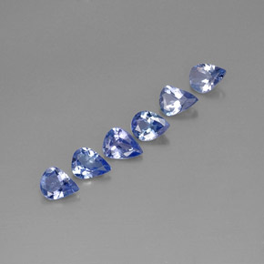  карата, натуральный Фиолетово-синий Танзанит, Форма груши, Чистота VS