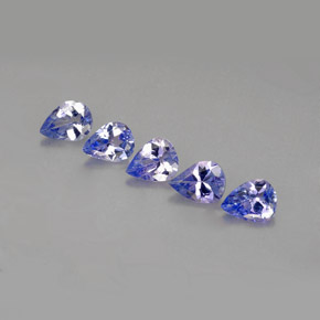  карата, натуральный Голубовато-фиолетовый Танзанит, Форма груши, VVS-VS