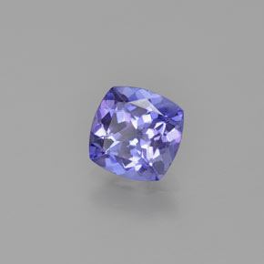 Натуральный синий танзанит 0,91 карата подушка крой, VVS-VS