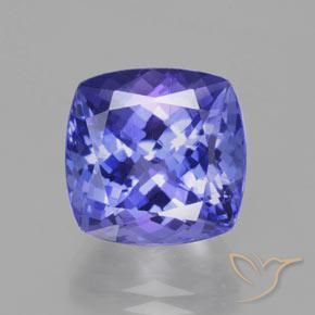 12.03ct Натуральный Интенсивный фиолетовый синий Танзанит, Подушка, Чистота VS