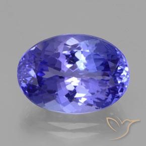 10.52ct Натуральный Интенсивный фиолетовый синий Танзанит, Овал, Чистота VVS