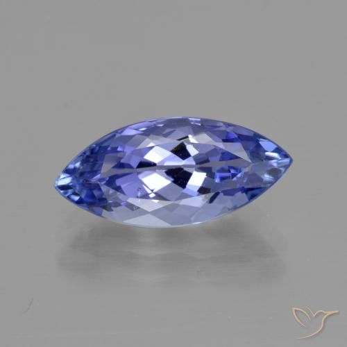 3.03ct Натуральный Фиолетово-синий Танзанит, Маркиза, Чистота VS