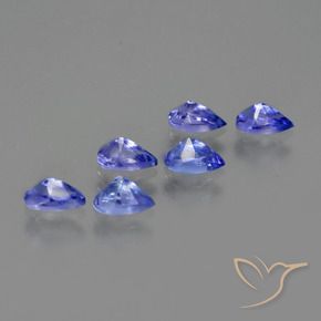 1.70 карата, натуральный Фиолетово-синий Танзанит, Форма груши, Чистота VS