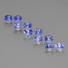 4.82 карата, натуральный Фиолетово-синий Танзанит, Огранка Овал, VVS-VS