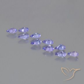 1.80 карата, натуральный Интенсивный фиолетовый синий Танзанит, Форма груши, Чистота VS
