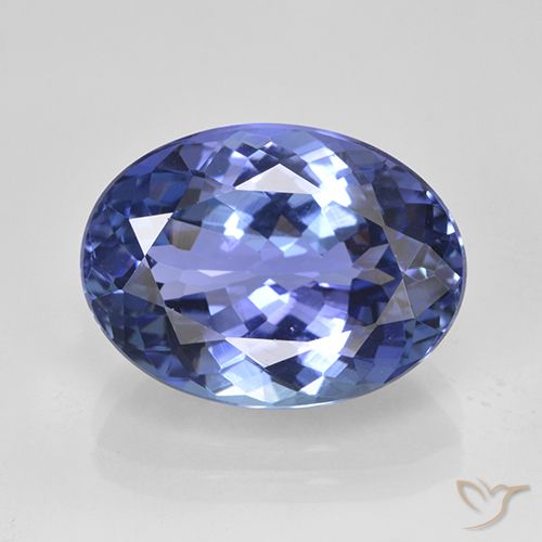 6.82ct Натуральный Средний темно-синий Танзанит, Овал, Чистота VVS