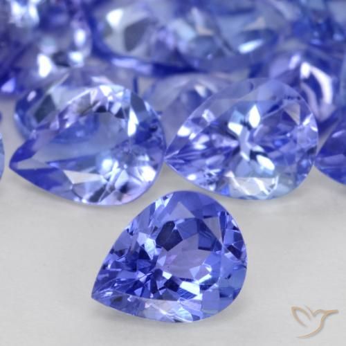 0.29ct Натуральный Интенсивный синий Танзанит, Форма груши, Чистота VS