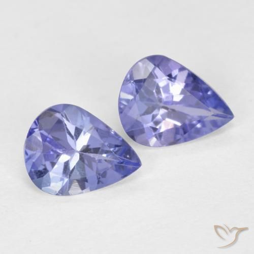 0.57 карата, натуральный Средний темно-синий Танзанит, Форма груши, VVS-VS